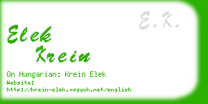 elek krein business card